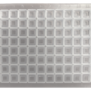 CS-100050 - 96 Square Well Plate Sealing Mat, Premium Clear Silicone, Pkg. 5