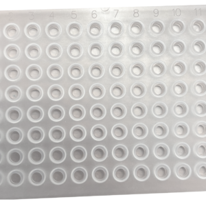 CS-100054 - 96 Round Well Plate Sealing Mat, 7 mm Diameter Plug, Premium Clear Silicone, Pkg. 5