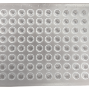 CS-100057 - 96 Round Well Plate Sealing Mat, PRE-SLIT 7 mm Plug, Premium Clear Silicone, Ultra Low Bleed, Pkg. 5