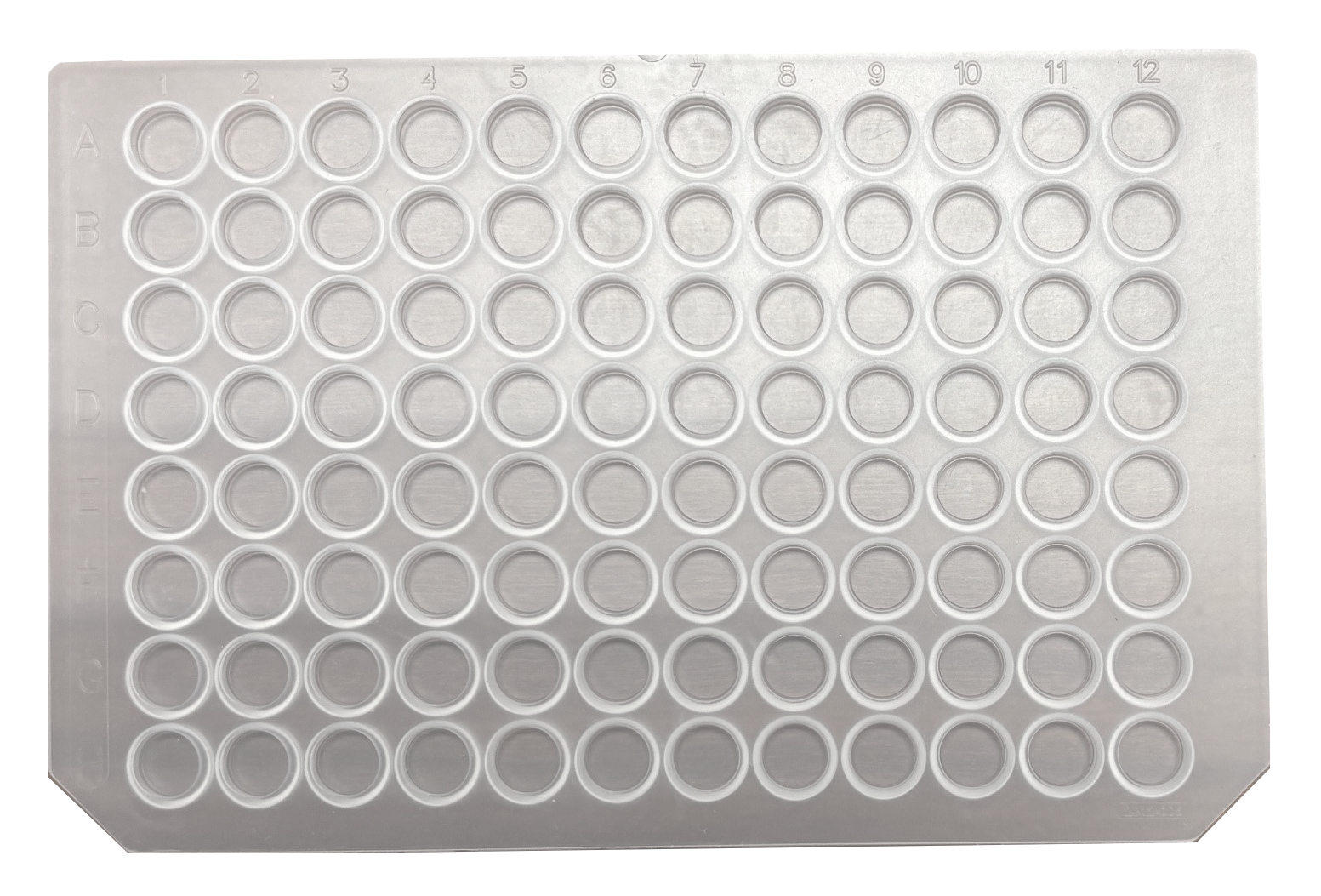 CS-100058 - 96 Round Well Plate Sealing Mat, 8 mm Diameter Short Plug, Premium Clear Silicone, Pkg. 5
