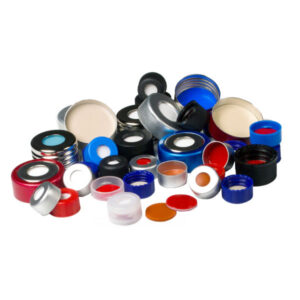 CS-100105 - 20 mL, 20 mm Silver Aluminum Crimp Cap, Natural PTFE/White Silicone 0.125" Thickness, Pkg. 100