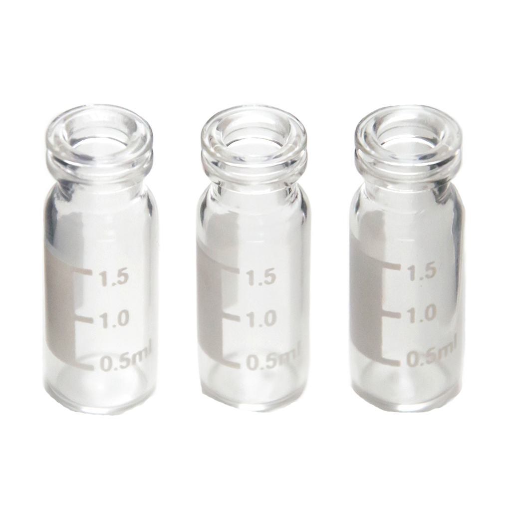 CV-100009 - 2 mL Clear Glass, 11 mm Snap Ring Top Vial with Write-on Spot, 11.6 x 32 mm, 7.0 Type Glass, Value Line, Pkg. 100