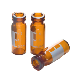 CV-100013 - 2 mL Amber Glass 11 mm Snap Ring Top Vial with Write-on Spot, 11.6 x 32 mm, 5.0 Type Glass, Value Line, Pkg. 100