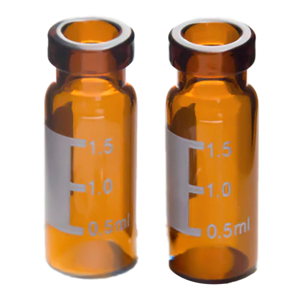 CV-100021 - 2 mL Amber Glass 11 mm Crimp Top Vial with Write-on Spot, 11.6 x 32 mm, 5.0 Type Glass, Value Line, Pkg. 100