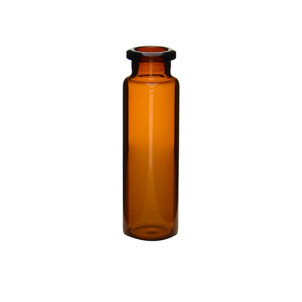 CV-100031 - 20 mL Amber Glass 20 mm Crimp Top Headspace Vial, Flat Bottom, 22.5 x 75 mm, 5.0 Type Glass, Value Line, Pkg. 100