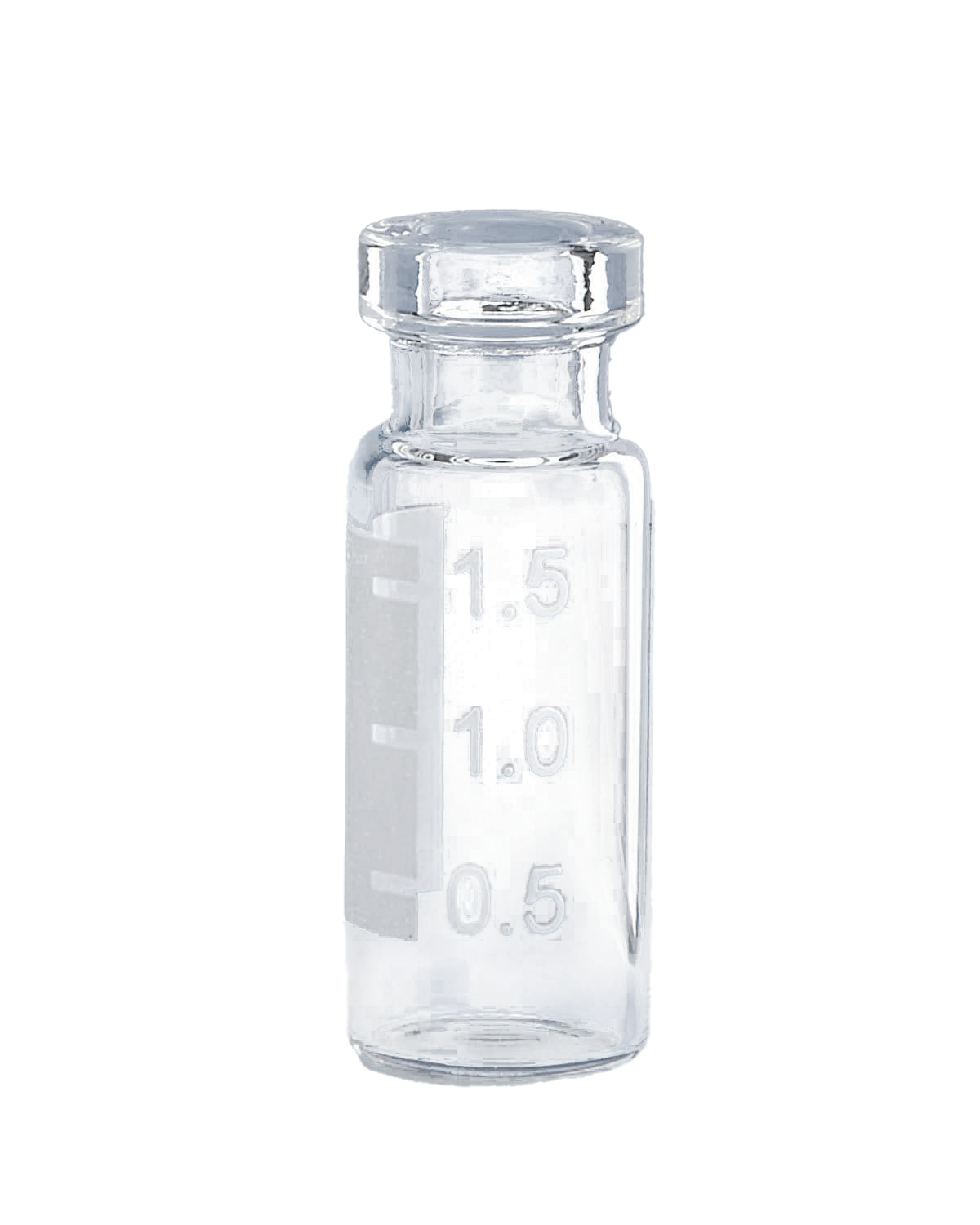CV-100035 - 2 mL Clear Glass 11 mm Crimp Top Vial with Write-on Spot Large Opening, Pkg. 100
