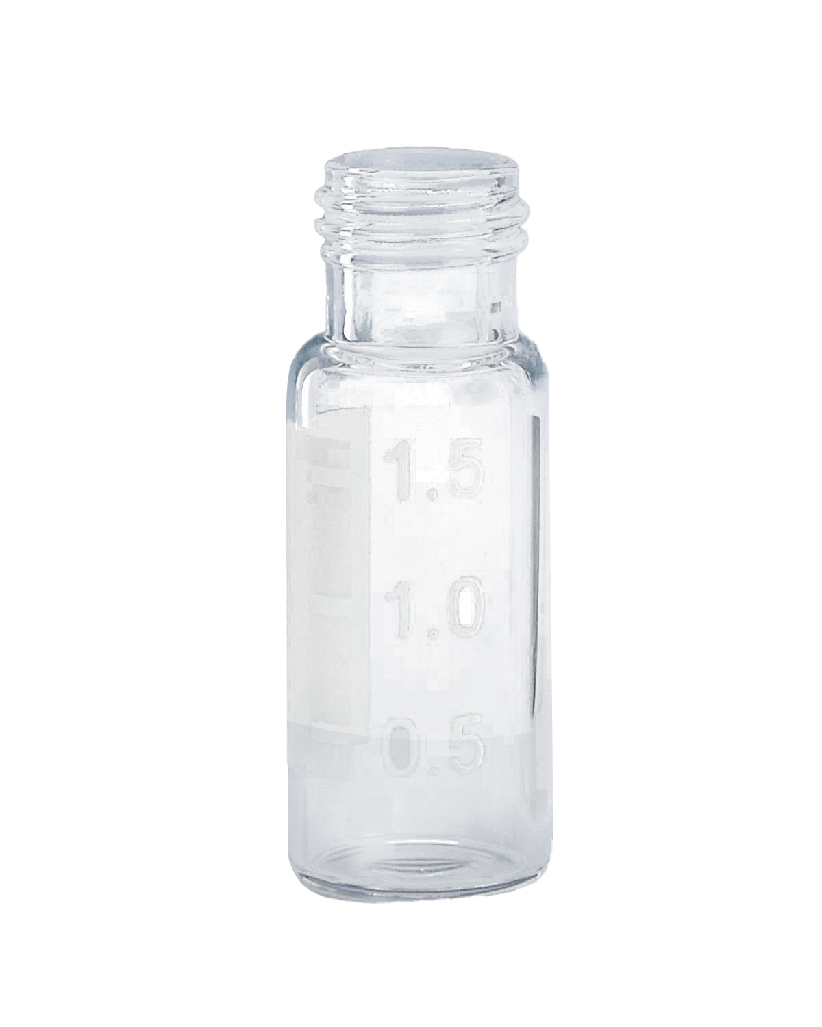CV-100040 - 2 mL Clear Glass 9 mm Screw Top Vial with Write-on Spot Large Opening, Pkg. 100