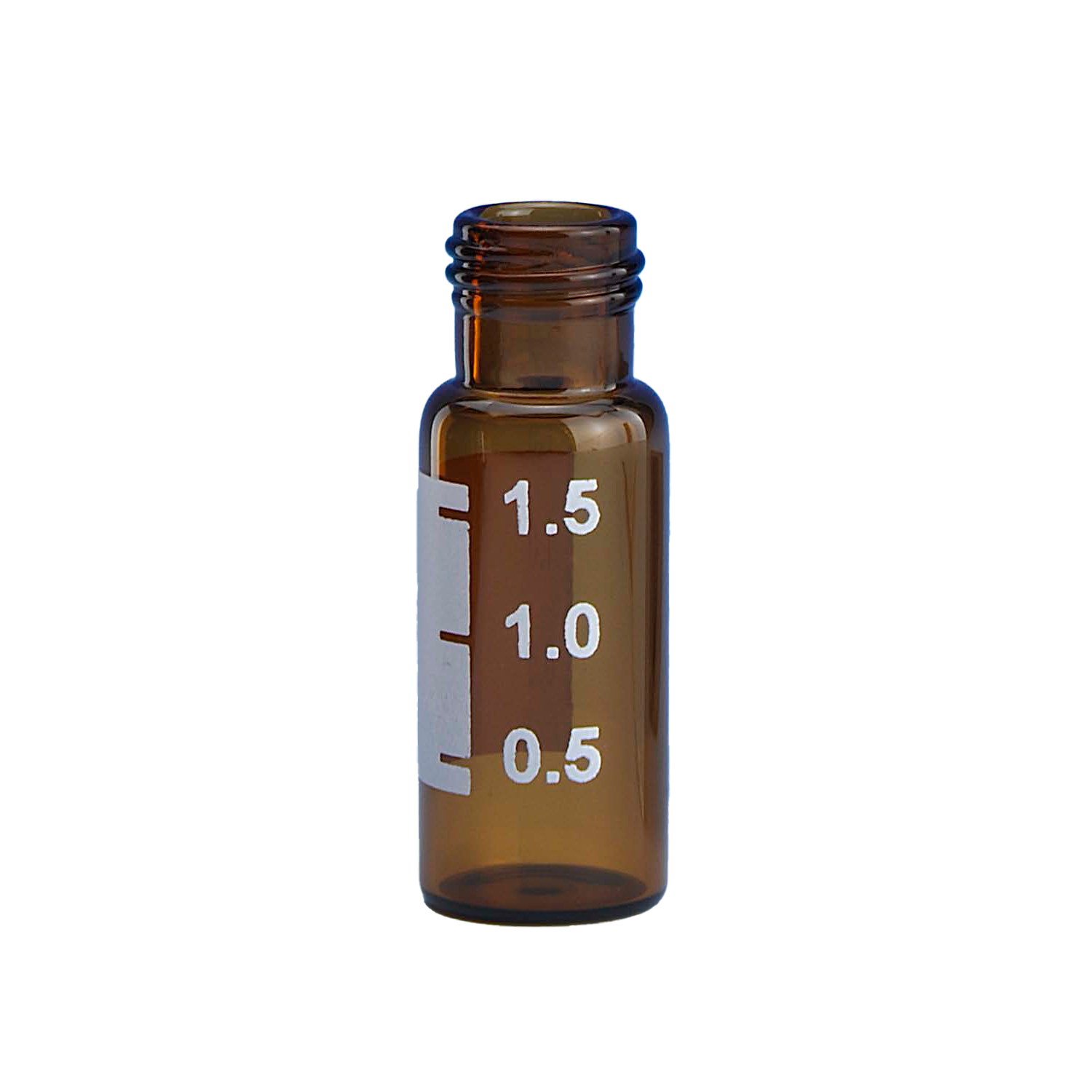 CV-100042 - 2 mL Amber Glass 9 mm Screw Top Vial with Write-on Spot Large Opening, Pkg. 100