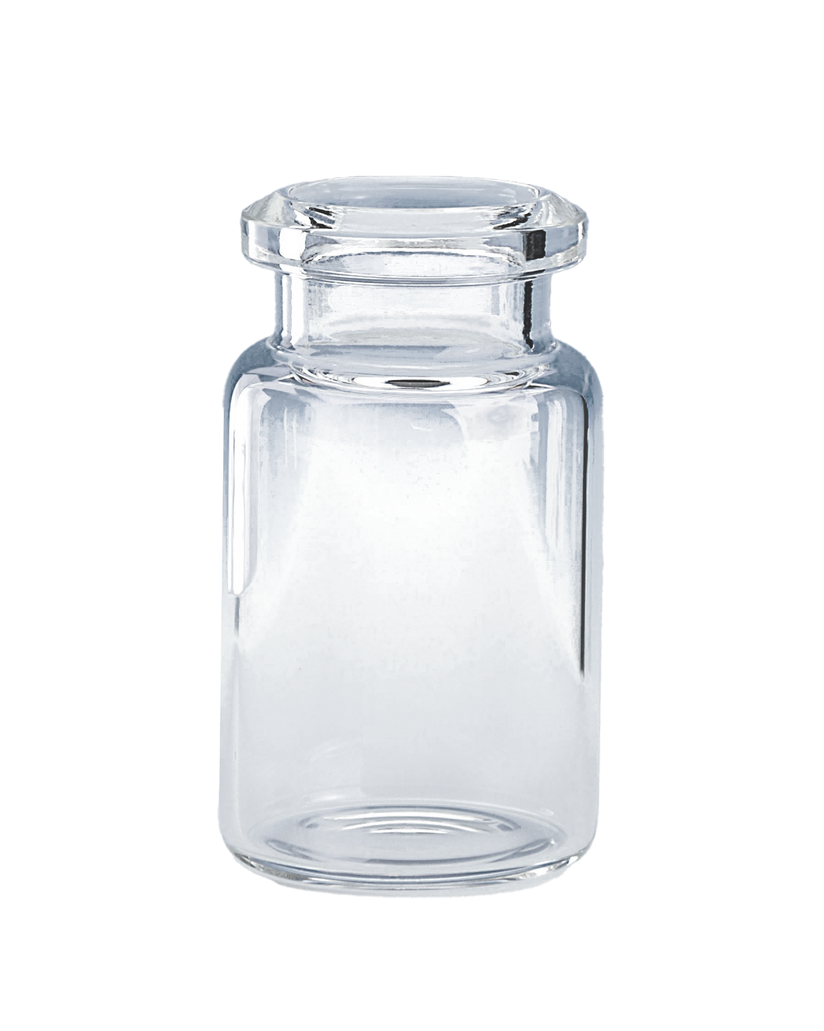 CV-100048 - 6 mL Clear Glass 20 mm Crimp Top Headspace Vial Tapered Top, Flat Bottom, Pkg. 100