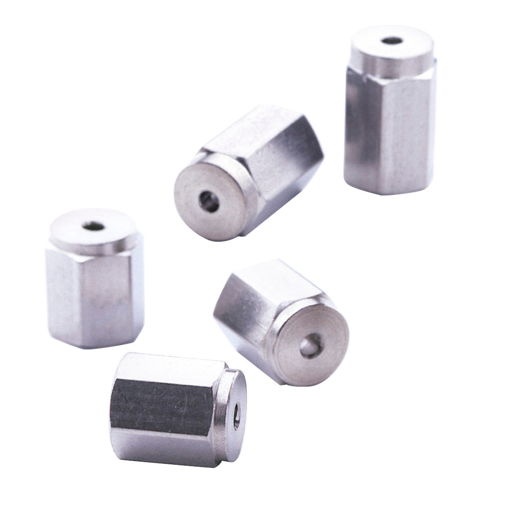 CC-100090 - 1/16" Fittings x 1.2 mm Hole (Extended) Stainless Steel, Pkg. 5