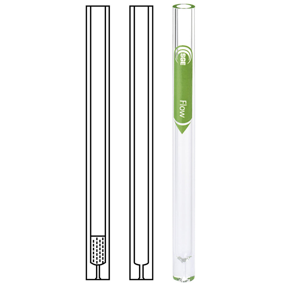 CL-100007 - Inlet Liners Tapered with Quartz Wool 4 mm ID, Length 78.5 mm, Pkg. 5